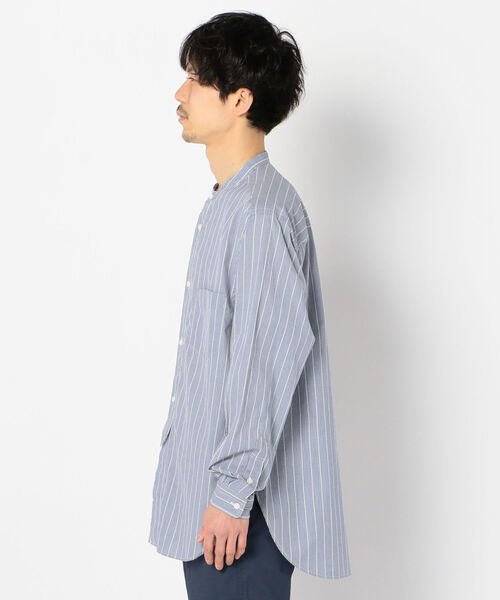 GLOSTER(グロスター)の「オーバーシルエット ロングシャツ(シャツ/ブラウス・メンズ・ホワイト/ブルー系その他・M/S/L)」の4枚目の写真
