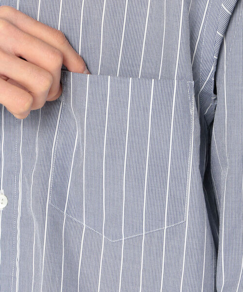 GLOSTER(グロスター)の「オーバーシルエット ロングシャツ(シャツ/ブラウス・メンズ・ホワイト/ブルー系その他・M/S/L)」の9枚目の写真