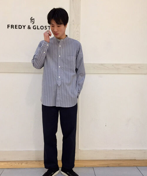 GLOSTER(グロスター)の「オーバーシルエット ロングシャツ(シャツ/ブラウス・メンズ・ホワイト/ブルー系その他・M/S/L)」の17枚目の写真