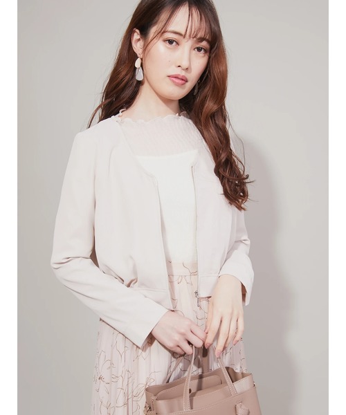 10 Off Radiance ビーラディエンス のファッション Be ノーカラーブルゾン テーラードジャケット Be