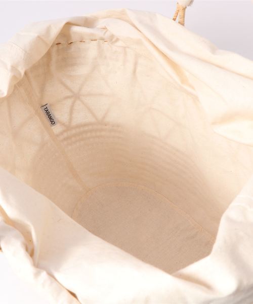 DouDou（ドゥドゥ）の「カゴバッグ（かごバッグ・レディース・ブラック/オフホワイト・FREE）」の3枚目の写真