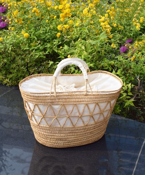 DouDou（ドゥドゥ）の「カゴバッグ（かごバッグ・レディース・ブラック/オフホワイト・FREE）」の8枚目の写真