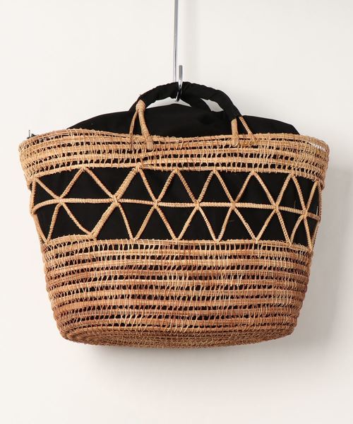 DouDou（ドゥドゥ）の「カゴバッグ（かごバッグ・レディース・ブラック/オフホワイト・FREE）」の16枚目の写真