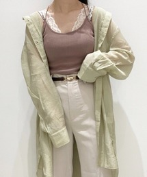 Mysa&Liina | バンドカラーシアーブラウス(シャツ/ブラウス)