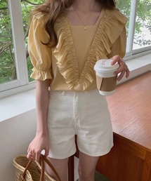 フロントフリルブラウス