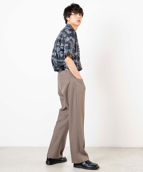 WEGO（ウィゴー）の「WEGO/ペイズリー開襟ビッグシルエット5分袖シャツ（シャツ/ブラウス・メンズ・ホワイト/ブラック・MEDIUM/LARGE）」の20枚目の写真