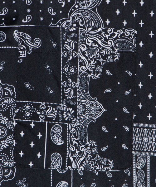 WEGO（ウィゴー）の「WEGO/ペイズリー開襟ビッグシルエット5分袖シャツ（シャツ/ブラウス・メンズ・ホワイト/ブラック・MEDIUM/LARGE）」の19枚目の写真