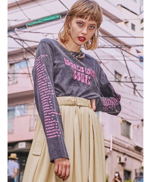 jouetie（ジュエティ）の「ダメージロゴロンT（Tシャツ/カットソー・レディース・ブラック/ライトグリーン/アイボリー・MEDIUM）」の8枚目の写真