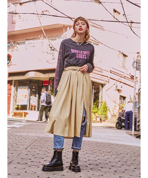 jouetie（ジュエティ）の「ダメージロゴロンT（Tシャツ/カットソー・レディース・ブラック/ライトグリーン/アイボリー・MEDIUM）」の9枚目の写真