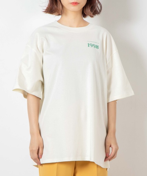 WEGO(ウィゴー)の「WEGO/1998プリントビッグシルエットTシャツ(Tシャツ/カットソー・レディース・ブルー/アイボリー・FREE)」の8枚目の写真