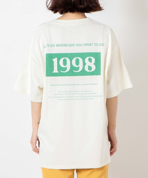 WEGO(ウィゴー)の「WEGO/1998プリントビッグシルエットTシャツ(Tシャツ/カットソー・レディース・ブルー/アイボリー・FREE)」の11枚目の写真