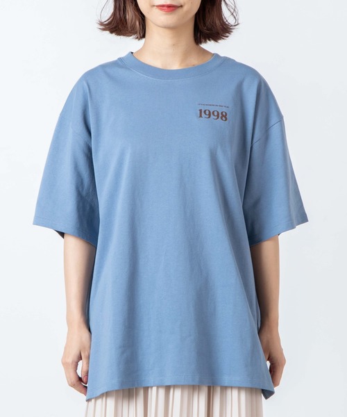 WEGO(ウィゴー)の「WEGO/1998プリントビッグシルエットTシャツ(Tシャツ/カットソー・レディース・ブルー/アイボリー・FREE)」の22枚目の写真