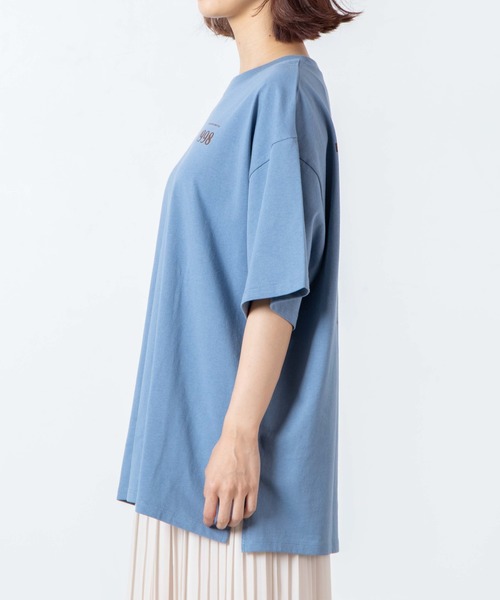 WEGO(ウィゴー)の「WEGO/1998プリントビッグシルエットTシャツ(Tシャツ/カットソー・レディース・ブルー/アイボリー・FREE)」の16枚目の写真