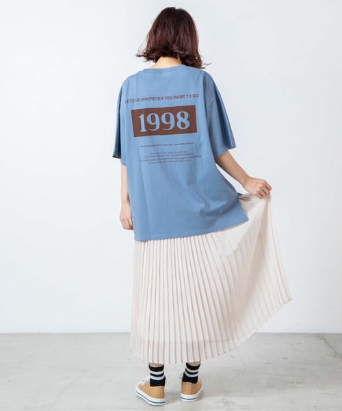 WEGO(ウィゴー)の「WEGO/1998プリントビッグシルエットTシャツ(Tシャツ/カットソー・レディース・ブルー/アイボリー・FREE)」の14枚目の写真