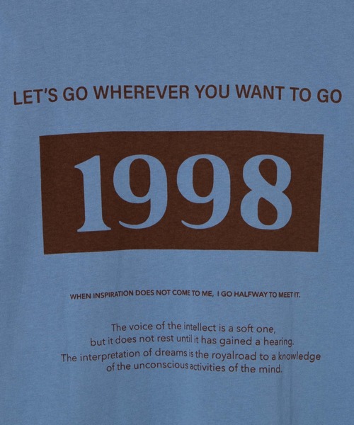 WEGO(ウィゴー)の「WEGO/1998プリントビッグシルエットTシャツ(Tシャツ/カットソー・レディース・ブルー/アイボリー・FREE)」の15枚目の写真