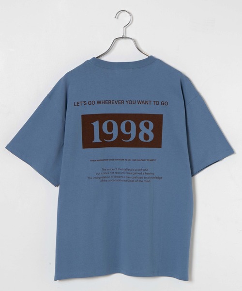 WEGO(ウィゴー)の「WEGO/1998プリントビッグシルエットTシャツ(Tシャツ/カットソー・レディース・ブルー/アイボリー・FREE)」の4枚目の写真