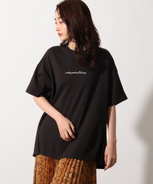 OZOC | [洗える]刺繍ロゴ オーバーサイズTシャツ(Tシャツ/カットソー)