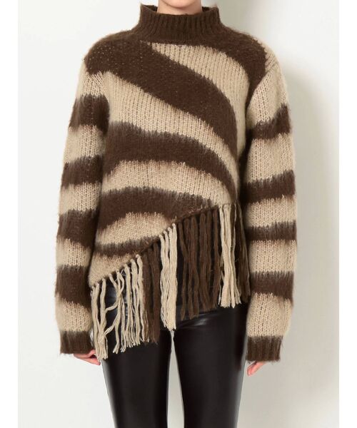 GYDA(ジェイダ)の「original pattern fringeニット TOPS(ニット/セーター・レディース・ブラック/ブラウン/カーキ・FREE)」の20枚目の写真