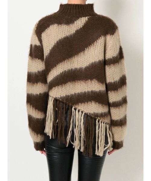 GYDA(ジェイダ)の「original pattern fringeニット TOPS(ニット/セーター・レディース・ブラック/ブラウン/カーキ・FREE)」の22枚目の写真