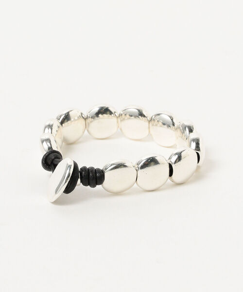 Ray BEAMS(レイビームス)の「Otro Accesorio / フラット ビーズ ブレスレット(ブレスレット・レディース・シルバー・ONE SIZE)」の5枚目の写真