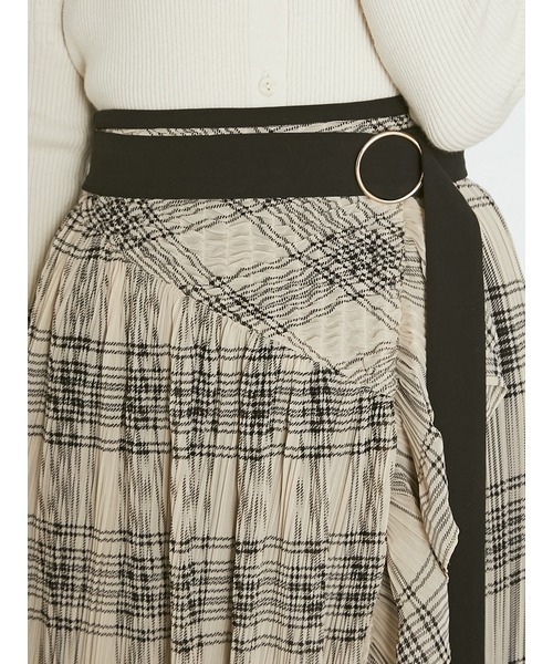 【snidel】チェックプリーツスカショーパン ピンク PNK snidel】チェックプリーツスカショーパン ピンク PNK