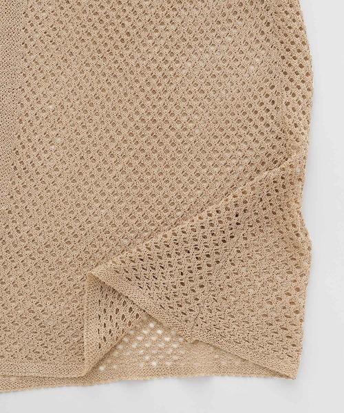 Chaco closet(チャコ クローゼット)の「カギ編みロングジレにもなるリネンライク3wayクロシェワンピース(ワンピース・レディース・ブラック/ベージュ/ブラウン/オレンジ/グリーン系その他/キナリ・FREE)」の11枚目の写真