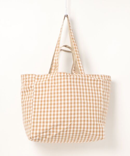 STYLEBLOCK（スタイルブロック）の「ギンガムチェック×無地リバーシブル2WAYトートバッグ（トートバッグ・レディース・ブルー/ブラック/カーキ/ピンク/イエロー・FREE）」の15枚目の写真