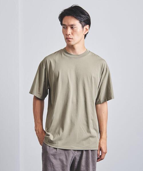 BLUE(ブルー)の「<BLUE(ブルー)> ドロップショルダー クルーネック ショートスリーブ(Tシャツ/カットソー・メンズ・ホワイト/ブラック/オリーブ/ピンク/ライム・LARGE/MEDIUM/SMALL/X-LARGE)」の3枚目の写真