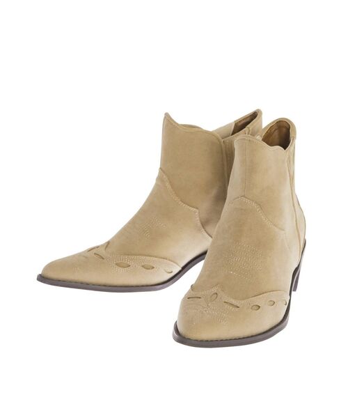 Ungrid（アングリッド）の「フェイクスウェードウエスタンブーツ（ブーツ・レディース・ブラック/ベージュ・S/M/L）」の8枚目の写真