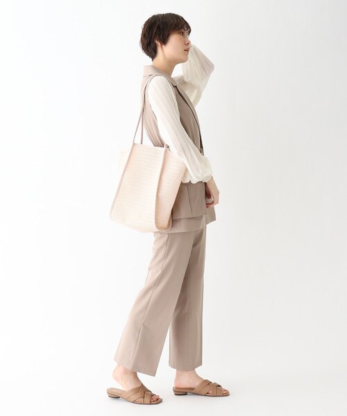 AG by aquagirl（エージーバイアクアガール）の「◆メッシュパイピングトート（トートバッグ・レディース・ブラック/グレー/ライトベージュ・00）」の14枚目の写真