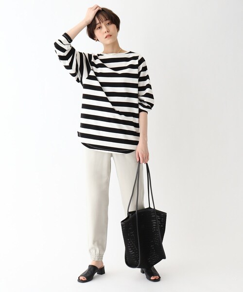 AG by aquagirl（エージーバイアクアガール）の「◆メッシュパイピングトート（トートバッグ・レディース・ブラック/グレー/ライトベージュ・00）」の9枚目の写真