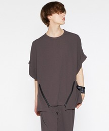 SHAREEF | GEORGETTE JQ ZIP-HEM DOLMAN S/S T(Tシャツ/カットソー)