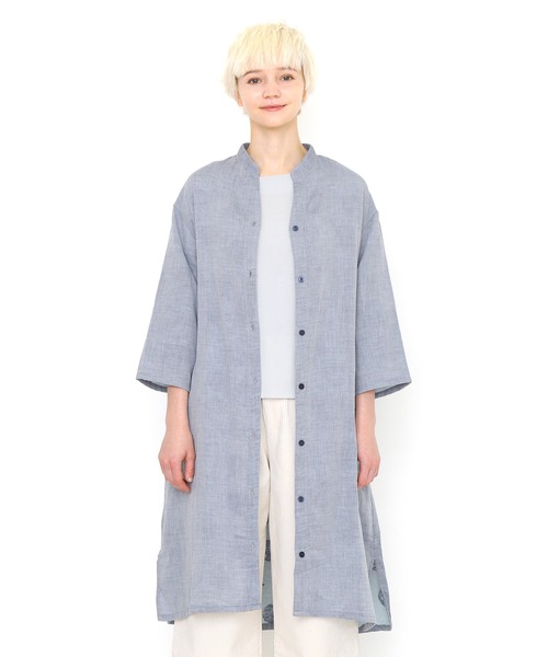 スリーピングキャットドット ダブルクロスシャツガウン ネイビー シャツワンピース Design Tshirts Design Store Store Graniph デザイン Tshirts ティーシャツ ストア グラニフ のファッション