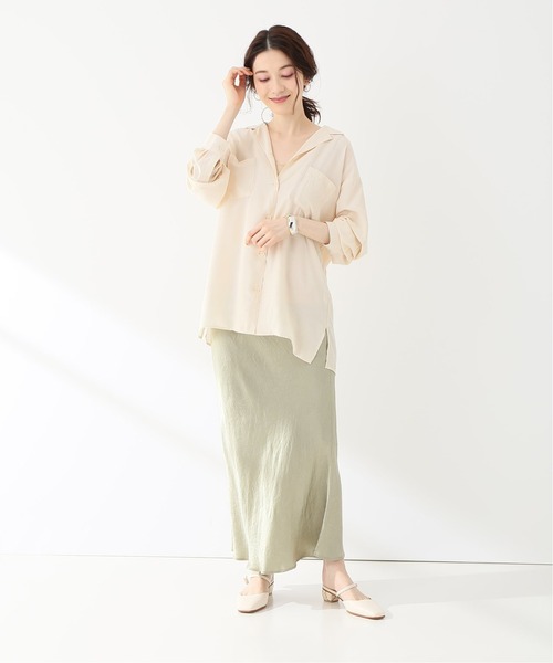 Simplicite（サンプリシテ）の「カイキンシャツ（シャツ/ブラウス・レディース・ベージュ/パープル/アイボリー・FREE）」の9枚目の写真