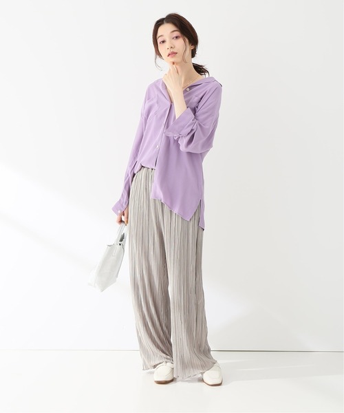 Simplicite（サンプリシテ）の「カイキンシャツ（シャツ/ブラウス・レディース・ベージュ/パープル/アイボリー・FREE）」の19枚目の写真