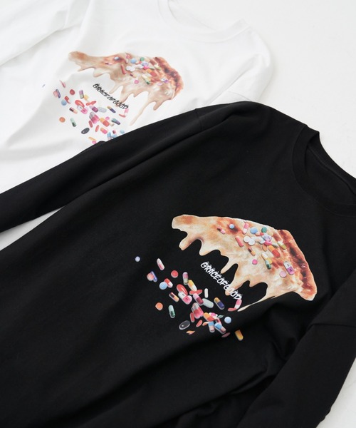 FEKETE(フェケテ)の「FEKETE MADE PIZZADRUGS LONG SLEEVE TEE (Graphic by Grace of God)(Tシャツ/カットソー・メンズ・ホワイト/ブラック・FREE)」の8枚目の写真