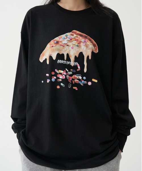 FEKETE(フェケテ)の「FEKETE MADE PIZZADRUGS LONG SLEEVE TEE (Graphic by Grace of God)(Tシャツ/カットソー・メンズ・ホワイト/ブラック・FREE)」の9枚目の写真