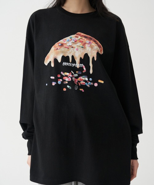 FEKETE(フェケテ)の「FEKETE MADE PIZZADRUGS LONG SLEEVE TEE (Graphic by Grace of God)(Tシャツ/カットソー・メンズ・ホワイト/ブラック・FREE)」の20枚目の写真