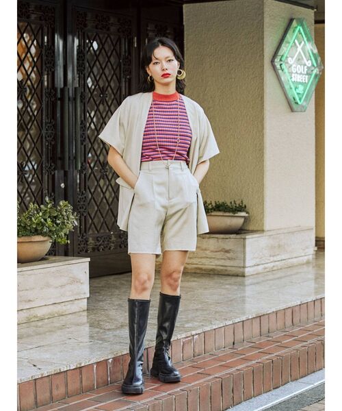 jouetie(ジュエティ)の「カットオフハーフパンツ(その他パンツ・レディース・アイボリー/ブラック/ピンク/ブルー/その他1・MEDIUM)」の17枚目の写真