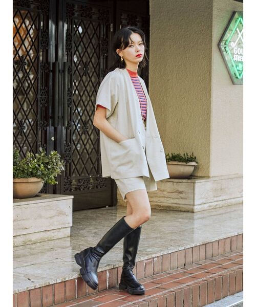 jouetie(ジュエティ)の「カットオフハーフパンツ(その他パンツ・レディース・アイボリー/ブラック/ピンク/ブルー/その他1・MEDIUM)」の21枚目の写真