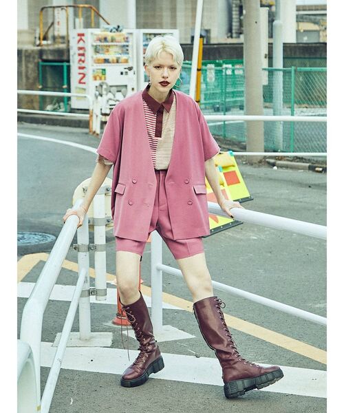 jouetie(ジュエティ)の「カットオフハーフパンツ(その他パンツ・レディース・アイボリー/ブラック/ピンク/ブルー/その他1・MEDIUM)」の10枚目の写真