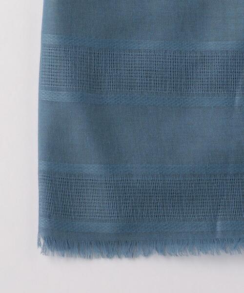 THE STATION STORE（ザ ステーション ストア）の「＜closet story＞ オリガラ ボーダー ストール（ストール/ショール・レディース・グレー/オフホワイト/コバルトブルー・FREE）」の4枚目の写真