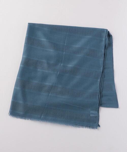 THE STATION STORE（ザ ステーション ストア）の「＜closet story＞ オリガラ ボーダー ストール（ストール/ショール・レディース・グレー/オフホワイト/コバルトブルー・FREE）」の7枚目の写真