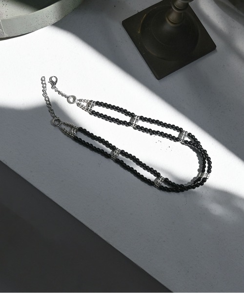 Editors Draw（エディターズドロー）の「SV925×ストーンビーズチョーカー Ria. Jaysmee/リアジェイズミー（チョーカー・レディース・ブラック/ターコイズブルー/レッド/ホワイト×ブルー/ホワイト/ブラック×ホワイト・ONE SIZE）」の3枚目の写真