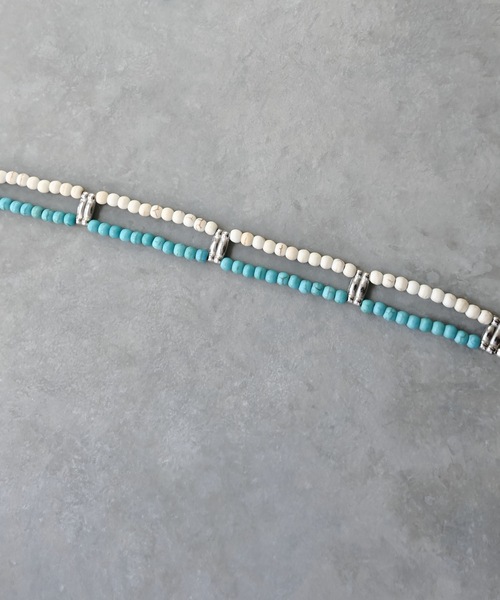 Editors Draw（エディターズドロー）の「SV925×ストーンビーズチョーカー Ria. Jaysmee/リアジェイズミー（チョーカー・レディース・ブラック/ターコイズブルー/レッド/ホワイト×ブルー/ホワイト/ブラック×ホワイト・ONE SIZE）」の8枚目の写真