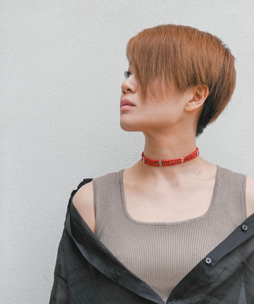 Editors Draw（エディターズドロー）の「SV925×ストーンビーズチョーカー Ria. Jaysmee/リアジェイズミー（チョーカー・レディース・ブラック/ターコイズブルー/レッド/ホワイト×ブルー/ホワイト/ブラック×ホワイト・ONE SIZE）」の17枚目の写真