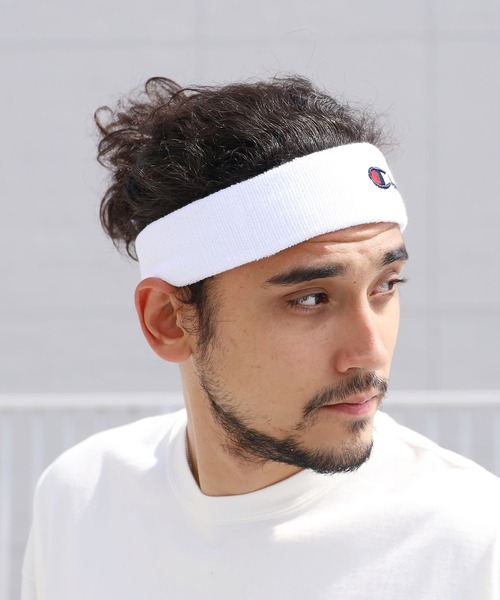 Champion（チャンピオン）の「Champion/チャンピオン HAIRBAND ヘアバンド/ヘッドバンド（ヘアバンド・メンズ・ホワイト/グレー/インディゴブルー/ブルー/マルチ/ブラック/ネイビー・FREE）」の2枚目の写真