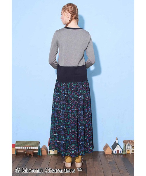 MOOMIN(ムーミン)の「ムーミンと仲間たち ふんわり揺れるシフォンスカート(スカート・レディース・ブラック系その他・SMALL/LARGE/XX-LARGE/X-LARGE/MEDIUM)」の3枚目の写真