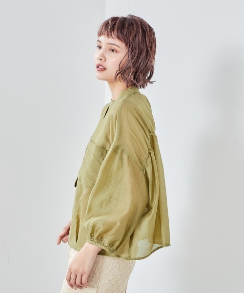 cepo（セポ）の「バックギャザーブラウス（シャツ/ブラウス・レディース・ブラック/グレー/ピンク/グリーン・M）」の9枚目の写真