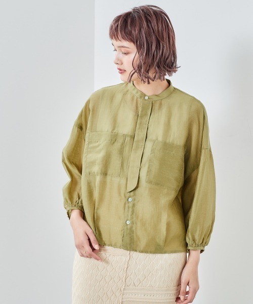 cepo（セポ）の「バックギャザーブラウス（シャツ/ブラウス・レディース・ブラック/グレー/ピンク/グリーン・M）」の7枚目の写真